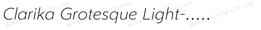 Clarika Grotesque Light字体转换